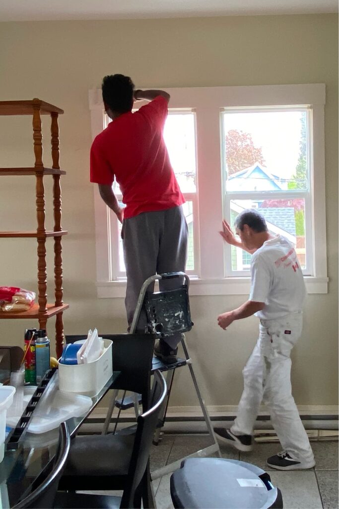 Working together on a house